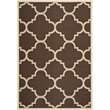 Pemberly Row Dark Brown Indoor Outdoor Area Rug 6'7