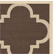 Pemberly Row Dark Brown Indoor Outdoor Area Rug 6'7