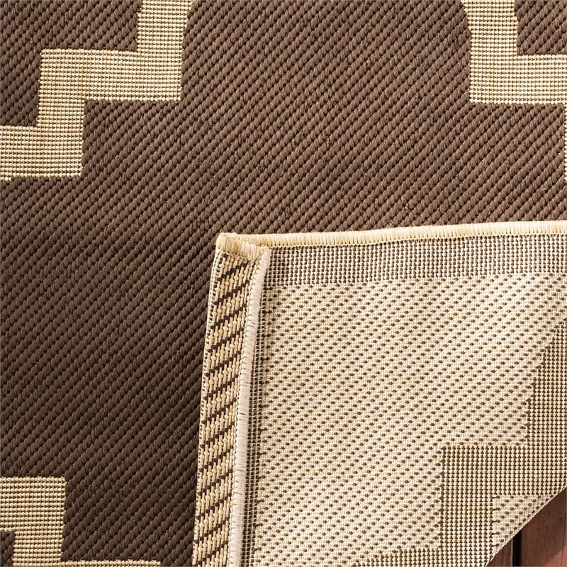 Pemberly Row Dark Brown Indoor Outdoor Runner Rug 2'3