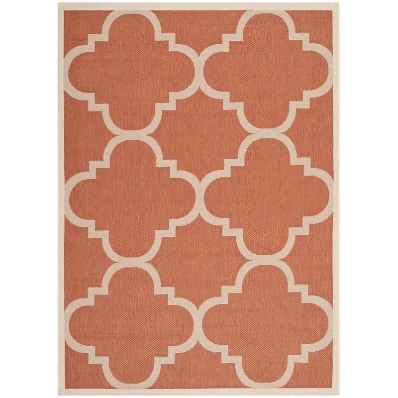 Pemberly Row Terracotta Indoor Outdoor Area Rug 5'3