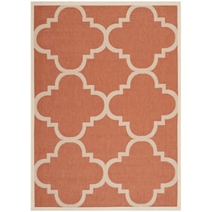 Pemberly Row Terracotta Indoor Outdoor Area Rug 5'3&quot x 7'7&quot for Home