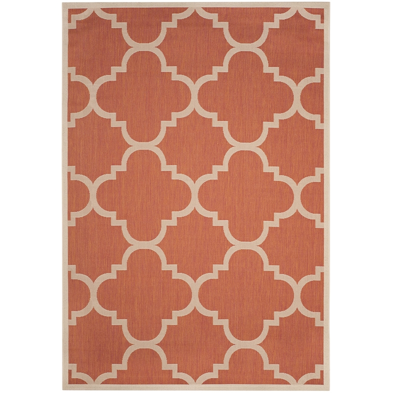 Pemberly Row Terracotta Indoor Outdoor Area Rug 6'7