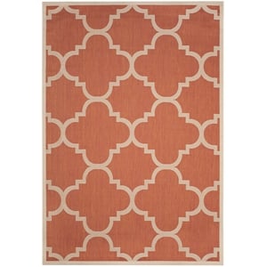 Pemberly Row Terracotta Indoor Outdoor Area Rug 6'7&quot x 9'6&quot for Home