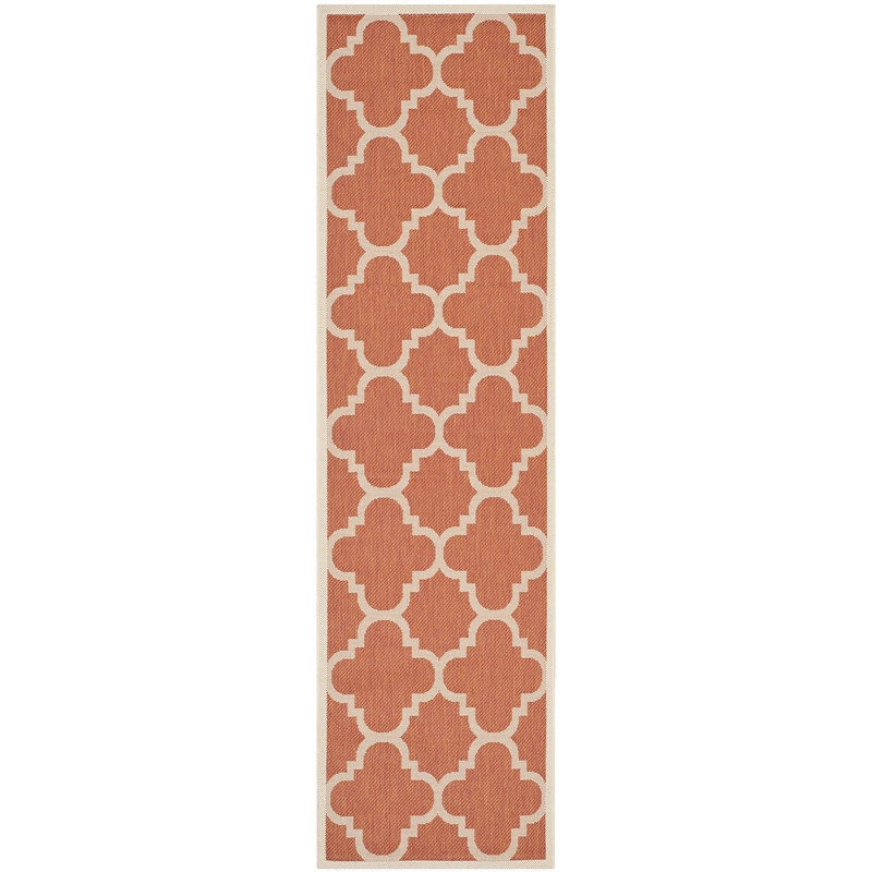 Pemberly Row Terracotta Indoor Outdoor Runner Rug 2'3