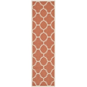 Pemberly Row Terracotta Indoor Outdoor Runner Rug 2'3&quot x 6'7&quot for Home