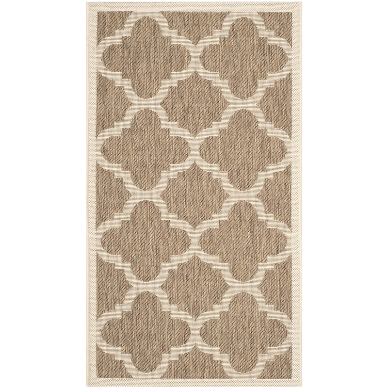 Pemberly Row Brown Indoor Outdoor Accent Rug 2' x 3'7