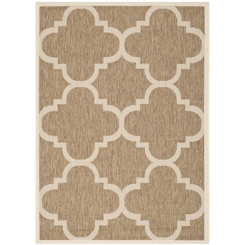 Pemberly Row Brown Indoor Outdoor Area Rug 4' x 5'7