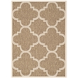 Pemberly Row Brown Indoor Outdoor Area Rug 4' x 5'7