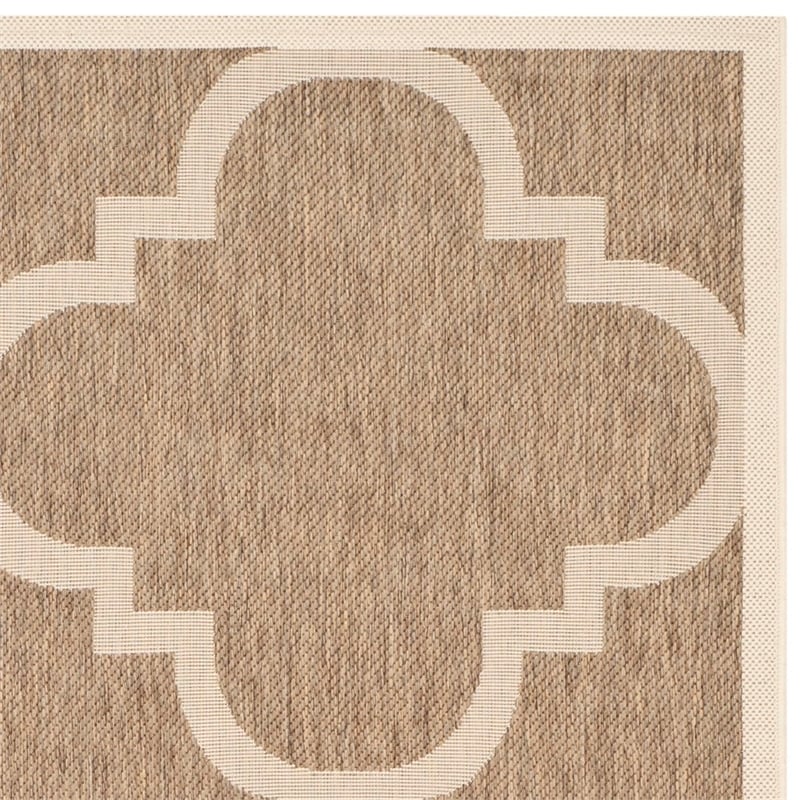Pemberly Row Brown Indoor Outdoor Area Rug 5'3