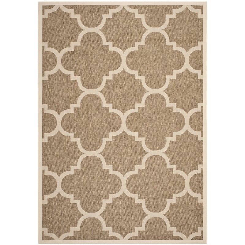 Pemberly Row Brown Indoor Outdoor Area Rug 6'7