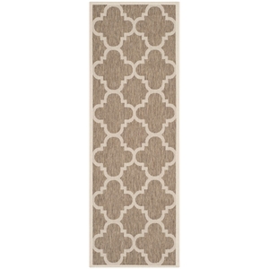 Pemberly Row Brown Indoor Outdoor Runner Rug 2'3&quot x 6'7&quot for Any Space