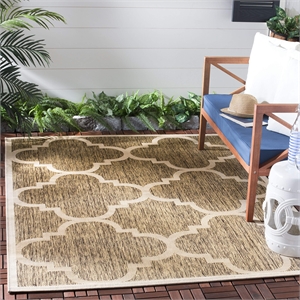 Pemberly Row Brown Indoor Outdoor Runner Rug 2'7&quot x 5' for Home Decor