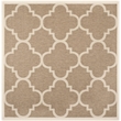 Pemberly Row Brown Indoor Outdoor Square 4' Rug for Any Space