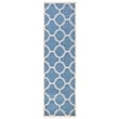 Pemberly Row Blue Indoor Outdoor Runner Rug 2'3