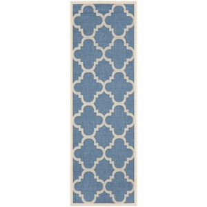 Pemberly Row Blue Indoor Outdoor Runner Rug 2'3&quot x 10' for Any Room