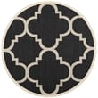 Pemberly Row Black Indoor Outdoor Round 7'10