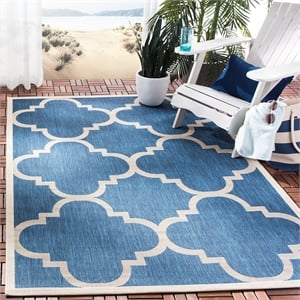 Pemberly Row Navy Indoor Outdoor Area Rug 6'7&quot x 9'6&quot for Home Decor
