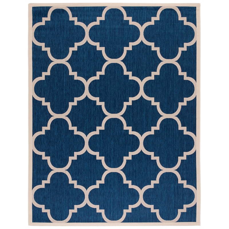 Pemberly Row Navy Indoor Outdoor Area Rug 8' x 11' for Any Room