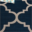Pemberly Row Navy Indoor Outdoor Square 4' Rug for Home Decor