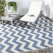 Pemberly Row Blue Indoor Outdoor Area Rug 8'11