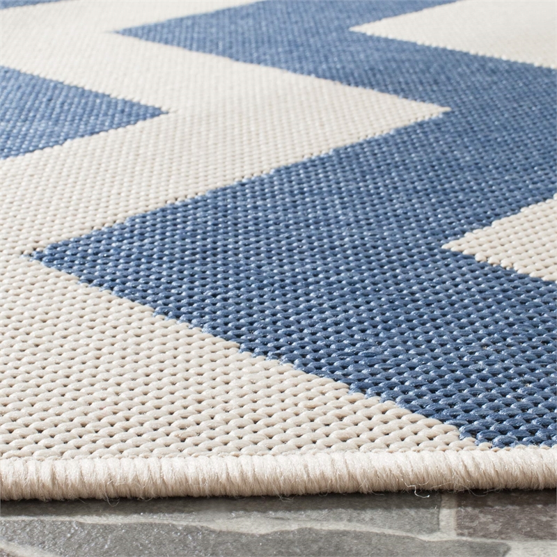 Pemberly Row Blue Indoor Outdoor Area Rug 8'11