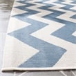 Pemberly Row Blue Indoor Outdoor Square 4' Rug for Home Decor