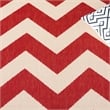 Pemberly Row Red Indoor Outdoor Runner Rug 2'7