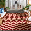 Pemberly Row Red Indoor Outdoor Area Rug 8' x 11' for Home Decor
