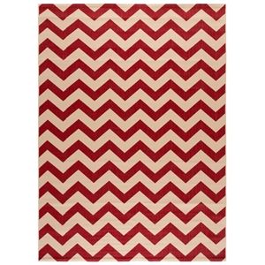Pemberly Row Red Indoor Outdoor Area Rug 9' x 12' for Any Room