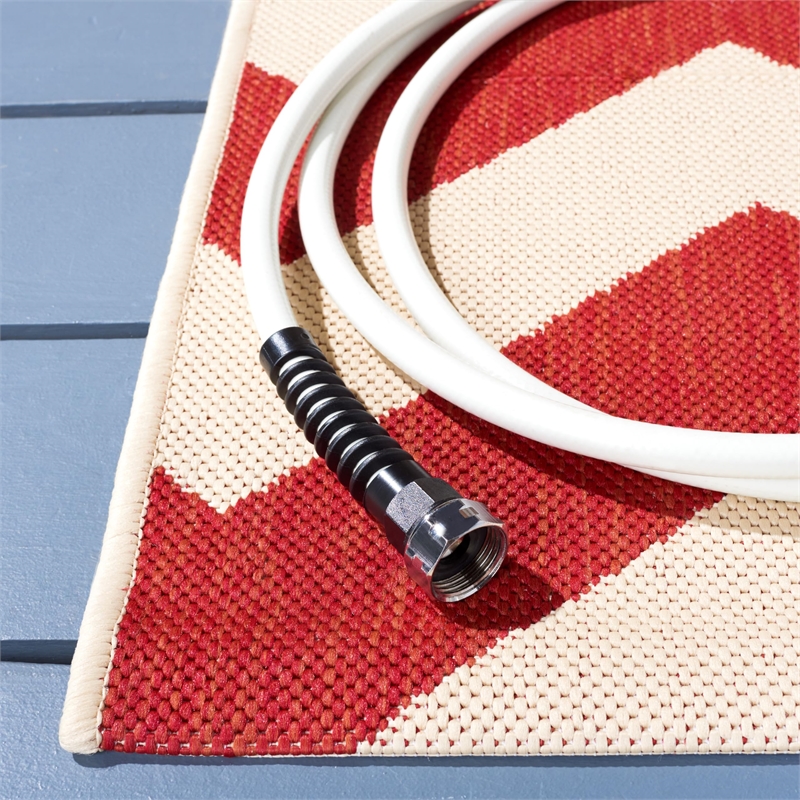 Pemberly Row Red Indoor Outdoor Area Rug 9' x 12' for Any Room