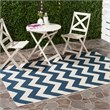 Pemberly Row Navy Indoor Outdoor Area Rug 9' x 12' for Any Room