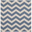 Pemberly Row Contemporary Blue Indoor Outdoor Square 4' Rug for Any Room