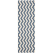Pemberly Row Black Indoor Outdoor Runner Rug 2'3