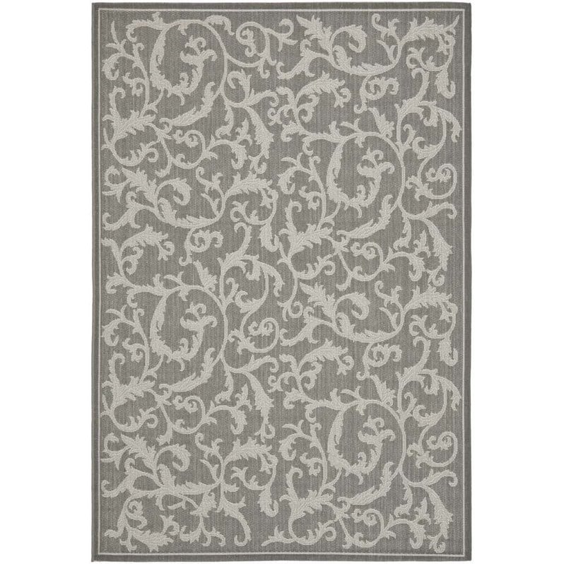 Pemberly Row Anthracite Indoor Outdoor Accent Rug 2' x 3'7