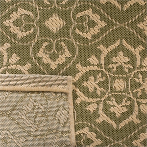 Pemberly Row Green Indoor Outdoor Area Rug 9' x 12' for Any Room