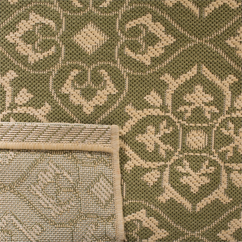 Pemberly Row Green Indoor Outdoor Area Rug 9' x 12' for Any Room