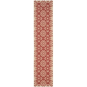 Pemberly Row Contemporary Indoor Outdoor Runner Rug in Red - 2'3&quot x 10'