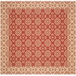Pemberly Row Contemporary Indoor Outdoor Square Rug in Red - 7'10