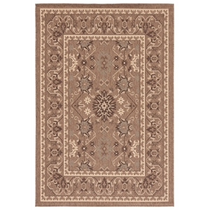 Pemberly Row Contemporary Indoor Outdoor Area Rug in Brown - 5'3&quot x 7'7&quot