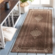 Pemberly Row Indoor Outdoor Runner Rug in Chocolate - 2'3