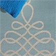 Pemberly Row Contemporary Indoor Outdoor Area Rug in Aqua - 6'7