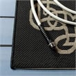 Pemberly Row Indoor Outdoor Runner Rug in Black - 2'3