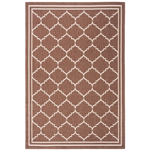 Pemberly Row Indoor Outdoor Area Rug in Chocolate - 5'3&quot x 7'7&quot