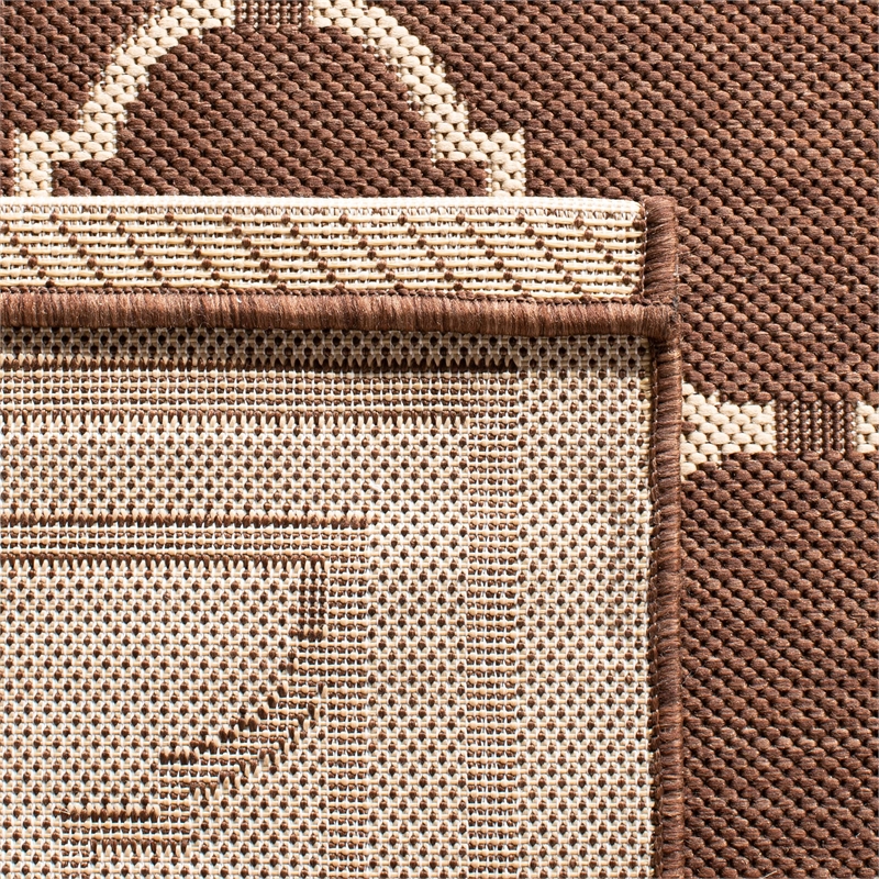 Pemberly Row Indoor Outdoor Area Rug in Chocolate - 8' x 11'