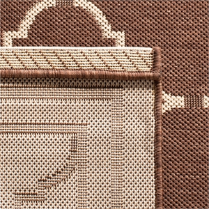 Pemberly Row Indoor Outdoor Area Rug in Chocolate - 9' x 12'