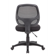 Pemberly Row Commercial Grade Mesh Task Chair with Lumbar Support in Black