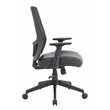 Pemberly Row Mesh Back Vinyl Task Chair with Synchro-Tilt in Black
