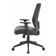 Pemberly Row Mesh Back Vinyl Task Chair with Synchro-Tilt in Black