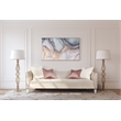 Pemberly Row Contemporary Linea Sofa in Metallic/Silver Mist