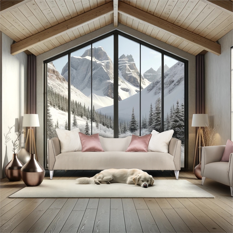 Pemberly Row Contemporary Linea Sofa in Metallic/Silver Mist